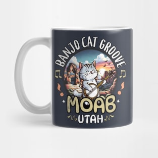 MOAB Utah Arches with Banjo Cat Groove Mug